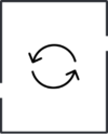Wechselservice Icon - Pfeile als Zirkulation